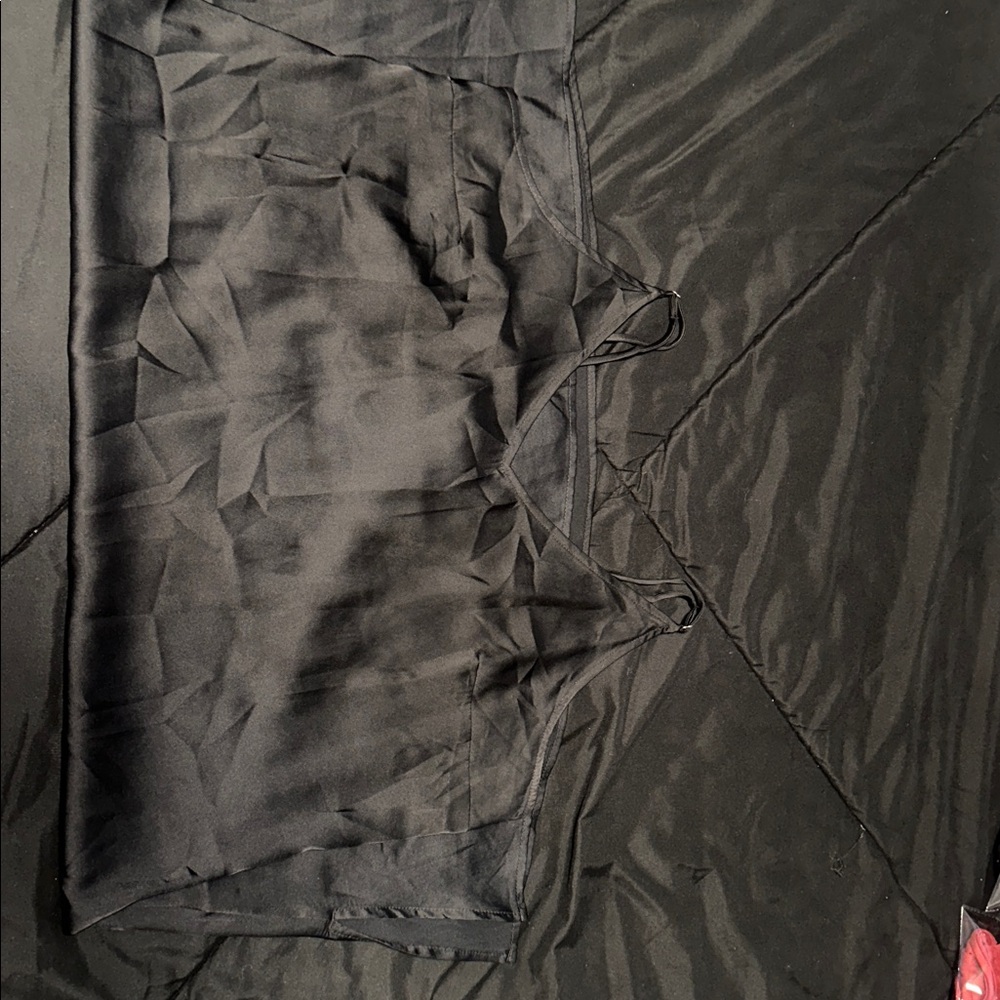 Black Satin Sleepwear Dress